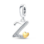 Berloque Letras Heart Gold